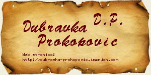 Dubravka Prokopović vizit kartica